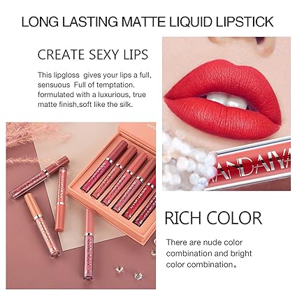 Handaiyan Matte Liquid Lipstick 6 Shades